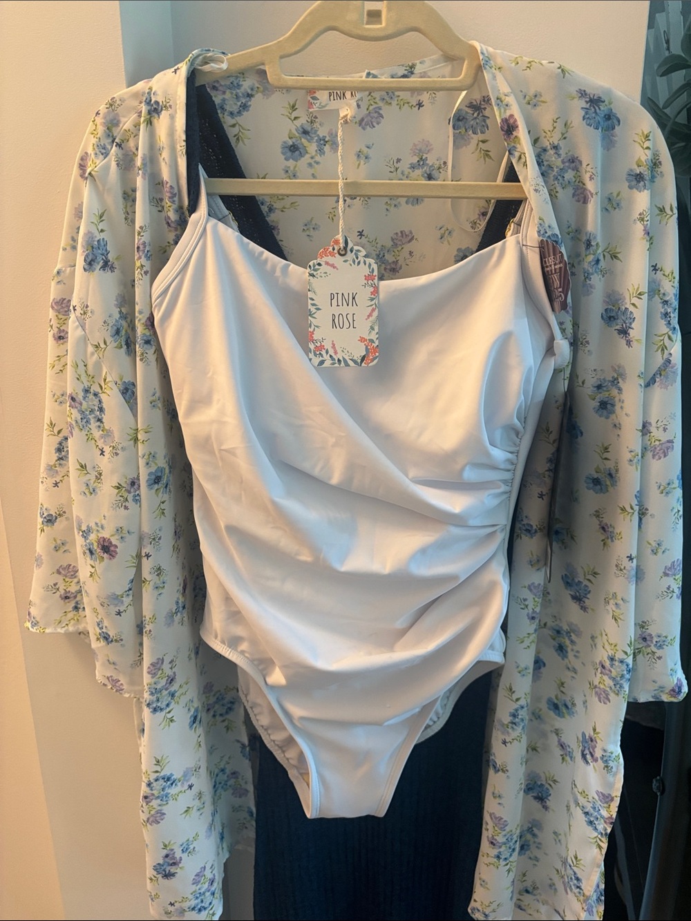 Shade & Shore White Ruched One-Piece Swimsuit